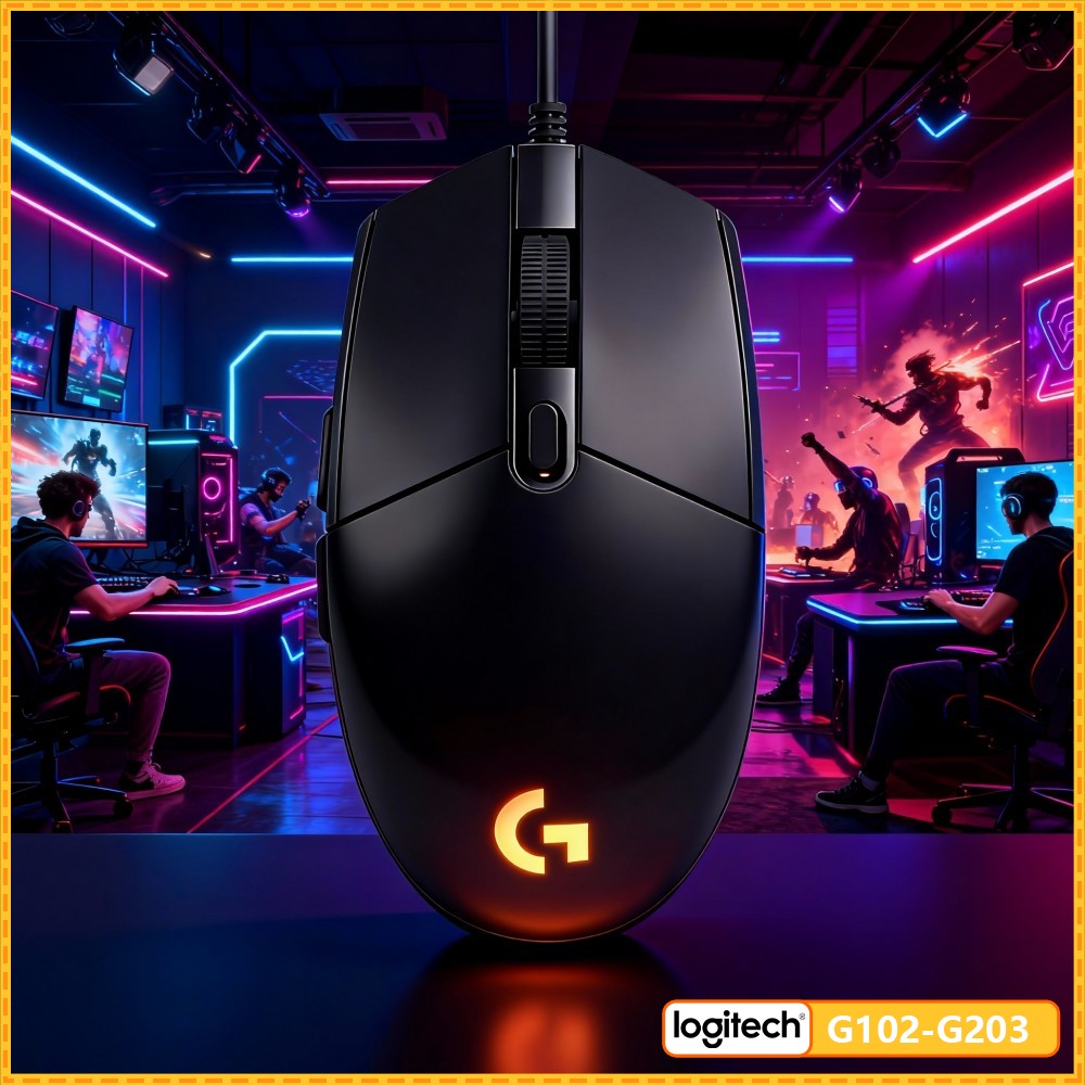 Pc Gaming Logitech - 로지텍 G203 유선 RGB 게이밍 마우스,