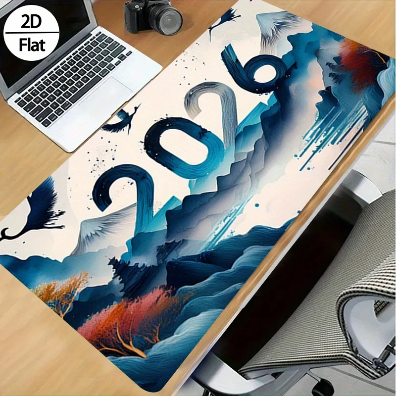 Gaming Desk Mat - 2026 새해 잉크 페인팅 2D 패턴