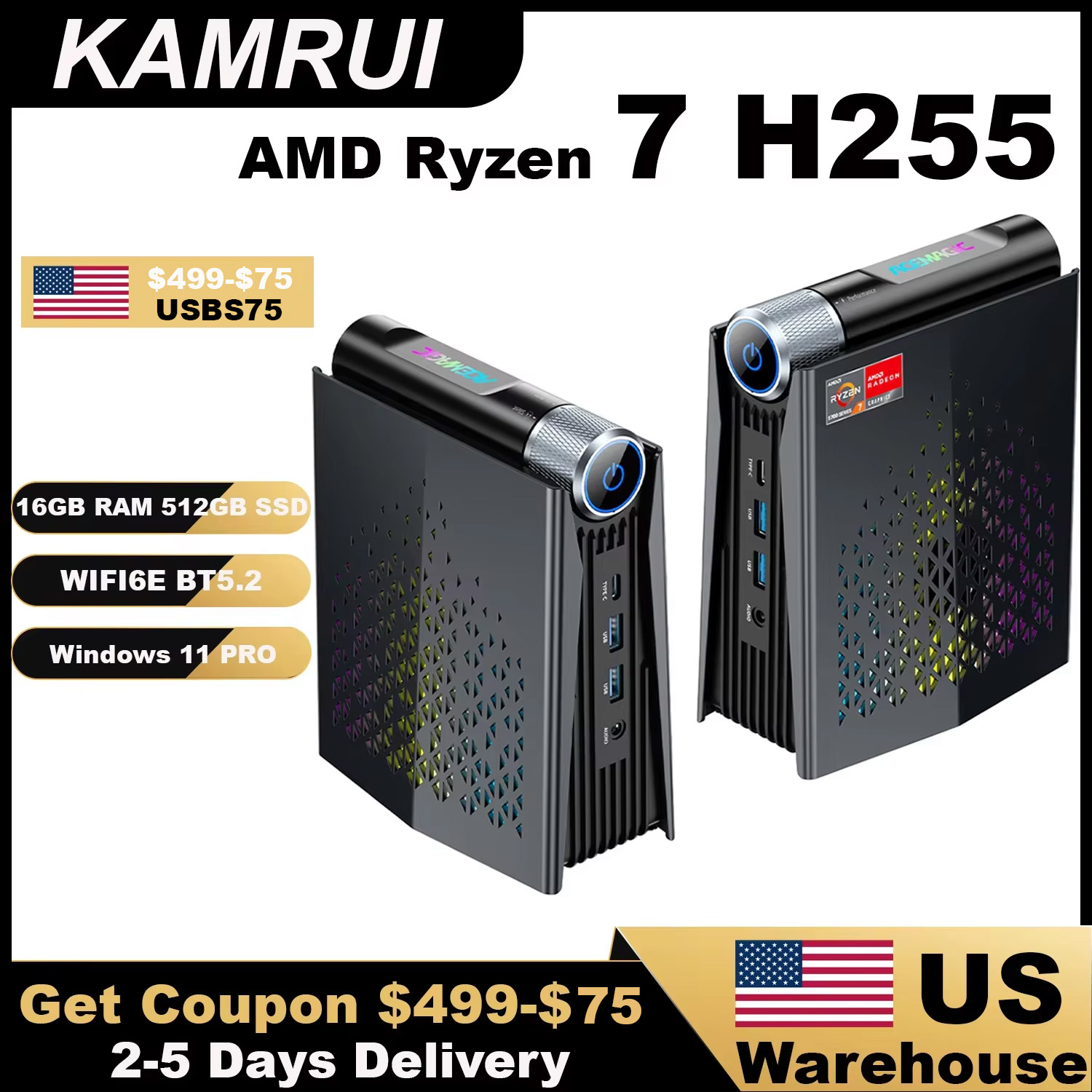 KAMRUI 게이밍 미니 PC Ryzen 7 H255  - Pc Gaming Ryzen 7 리뷰 및 가격