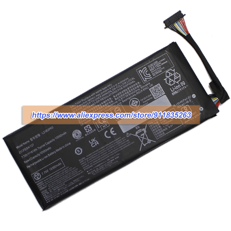 새로운 L23B2PK0 배터리 7.76V 10500mA - Pc Gaming Lenovo Legion 리뷰 및 가격