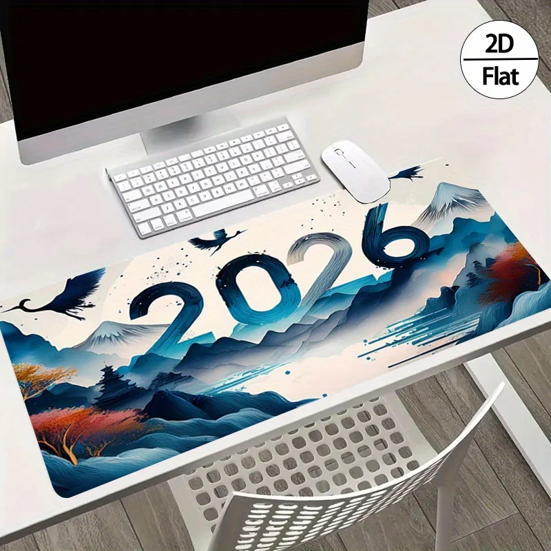2026 새해 잉크 페인팅 2D 패턴 대형 고무 마우스 - Gaming Desk Mat 리뷰 및 가격