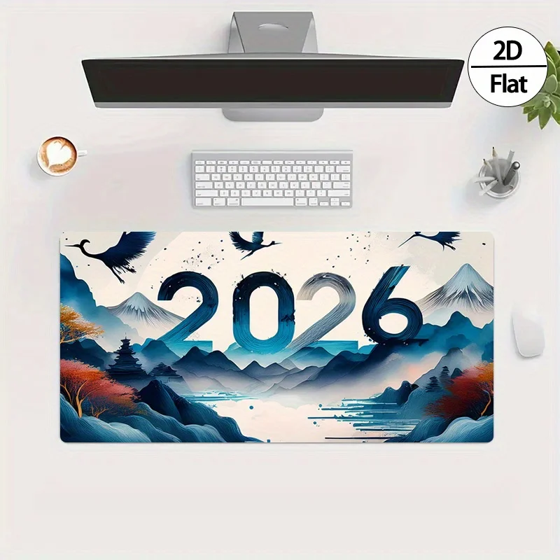 2026 새해 잉크 페인팅 2D 패턴 대형 고무 마우스 - Gaming Desk Mat 리뷰 및 가격